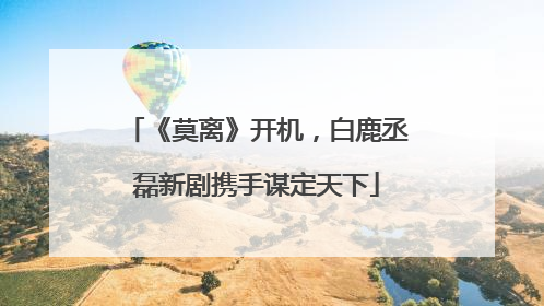《莫离》开机，白鹿丞磊新剧携手谋定天下
