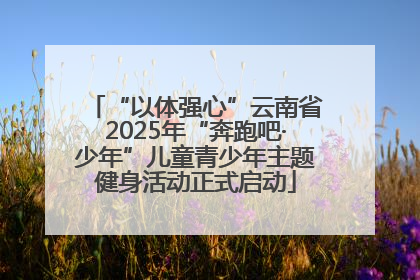 “以体强心”云南省2025年“奔跑吧·少年”儿童青少年主题健身活动正式启动