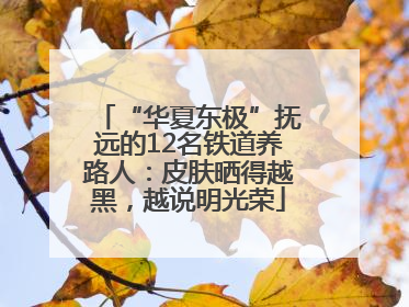 “华夏东极”抚远的12名铁道养路人：皮肤晒得越黑，越说明光荣