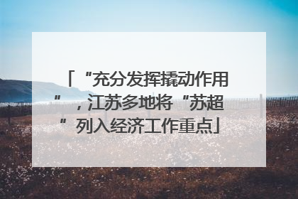 “充分发挥撬动作用”，江苏多地将“苏超”列入经济工作重点