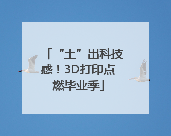 “土”出科技感！3D打印点燃毕业季