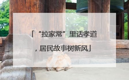 “拉家常”里话孝道，居民故事树新风