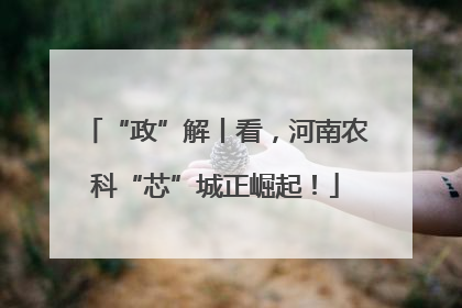 “政”解丨看，河南农科“芯”城正崛起！