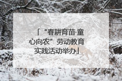 “春耕育苗·童心向农”劳动教育实践活动举办