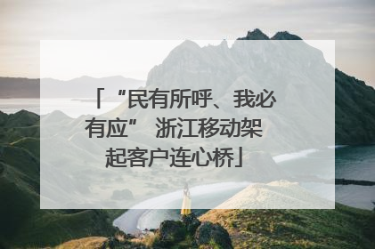“民有所呼、我必有应” 浙江移动架起客户连心桥