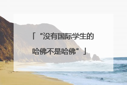 “没有国际学生的哈佛不是哈佛”