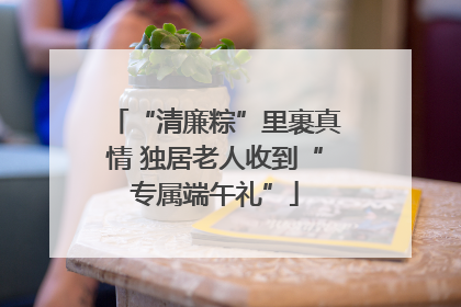 “清廉粽”里裹真情 独居老人收到“专属端午礼”