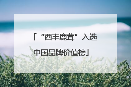 “西丰鹿茸”入选中国品牌价值榜