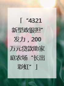 “4321新型政银担”发力，200万元贷款助家庭农场“长出彩虹”