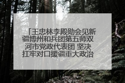 王忠林李殿勋会见新疆博州和兵团第五师双河市党政代表团 坚决扛牢对口援疆重大政治责任 推动双方实现优势互补务实合作