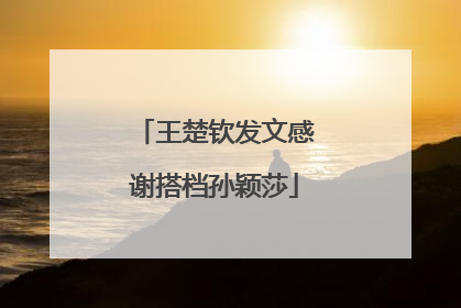 王楚钦发文感谢搭档孙颖莎