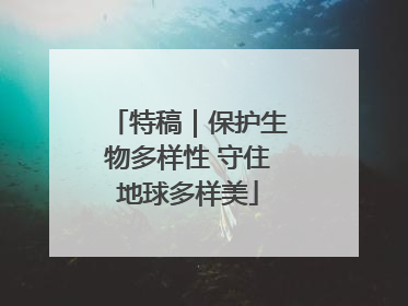 特稿｜保护生物多样性 守住地球多样美