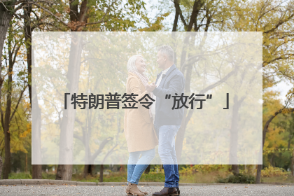 特朗普签令“放行”