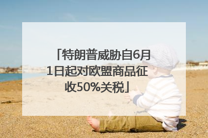特朗普威胁自6月1日起对欧盟商品征收50%关税