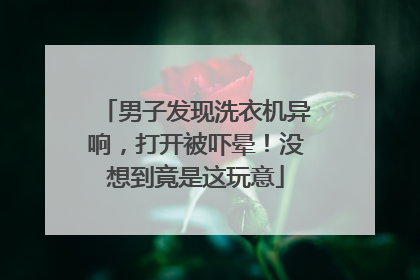 男子发现洗衣机异响，打开被吓晕！没想到竟是这玩意