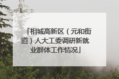 相城高新区（元和街道）人大工委调研新就业群体工作情况