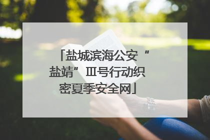 盐城滨海公安“盐靖”Ⅲ号行动织密夏季安全网