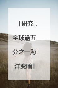研究：全球逾五分之一海洋变暗