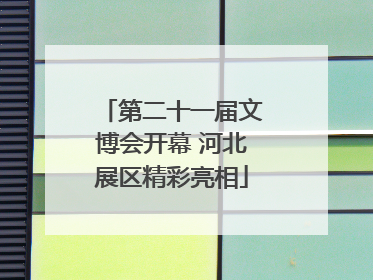 第二十一届文博会开幕 河北展区精彩亮相