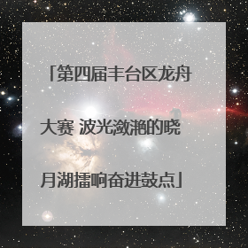 第四届丰台区龙舟大赛 波光潋滟的晓月湖擂响奋进鼓点