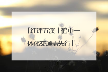 红评五溪丨鹤中一体化交通需先行