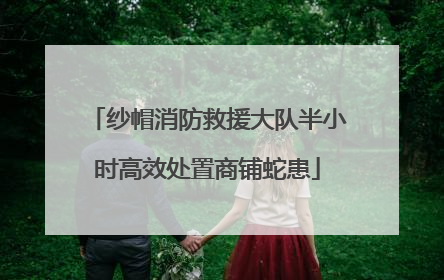 纱帽消防救援大队半小时高效处置商铺蛇患