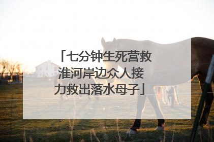 七分钟生死营救 淮河岸边众人接力救出落水母子