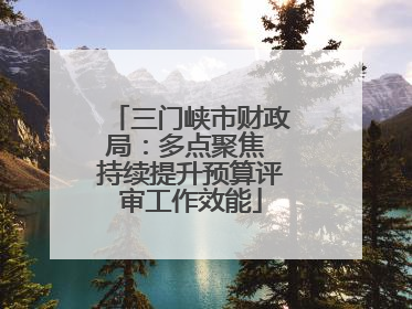 三门峡市财政局：多点聚焦 持续提升预算评审工作效能