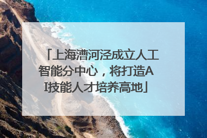 上海漕河泾成立人工智能分中心，将打造AI技能人才培养高地