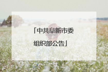 中共阜新市委组织部公告