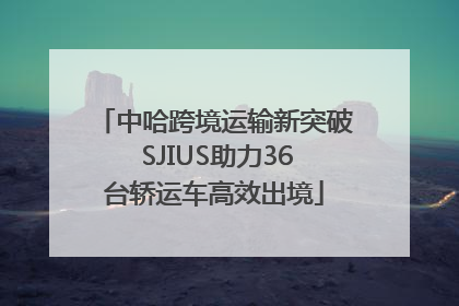 中哈跨境运输新突破 SJIUS助力36台轿运车高效出境