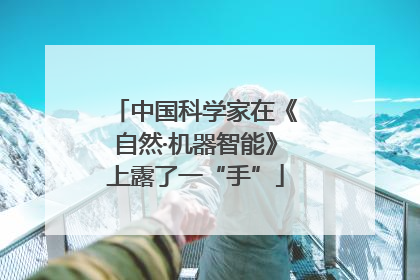 中国科学家在《自然·机器智能》上露了一“手”