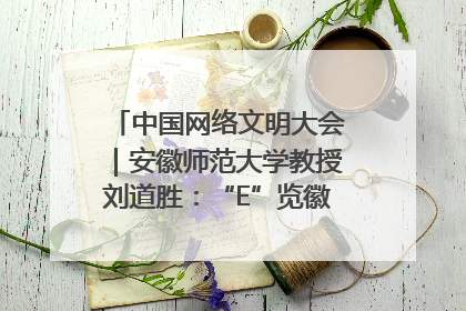 中国网络文明大会｜安徽师范大学教授刘道胜：“E”览徽风，构筑中华民族共有精神家园