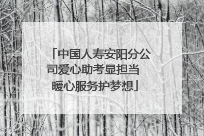 中国人寿安阳分公司爱心助考显担当 暖心服务护梦想