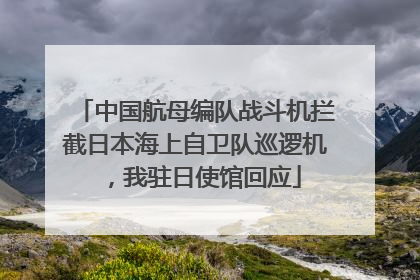 中国航母编队战斗机拦截日本海上自卫队巡逻机，我驻日使馆回应