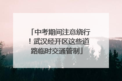 中考期间注意绕行！武汉经开区这些道路临时交通管制
