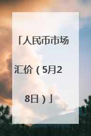 人民币市场汇价（5月28日）