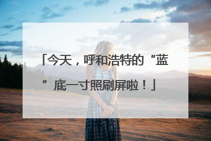 今天，呼和浩特的“蓝”底一寸照刷屏啦！