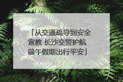 从交通疏导到安全宣教 长沙交警护航端午假期出行平安