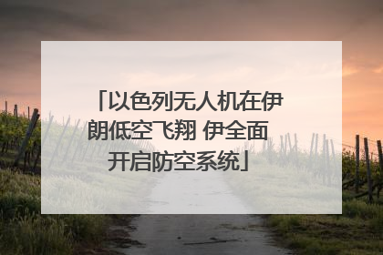 以色列无人机在伊朗低空飞翔 伊全面开启防空系统