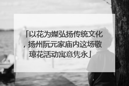 以花为媒弘扬传统文化，扬州阮元家庙内这场敬琼花活动寓意隽永