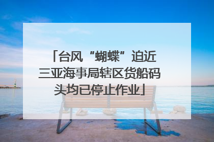 台风“蝴蝶”迫近 三亚海事局辖区货船码头均已停止作业