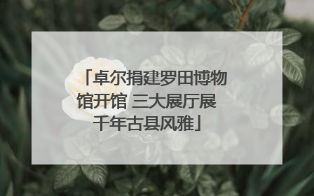 卓尔捐建罗田博物馆开馆 三大展厅展千年古县风雅