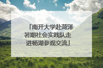 南开大学赴菏泽暑期社会实践队走进杨湖参观交流