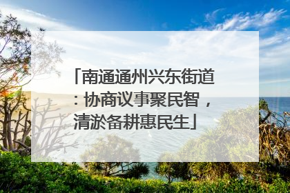 南通通州兴东街道：协商议事聚民智，清淤备耕惠民生