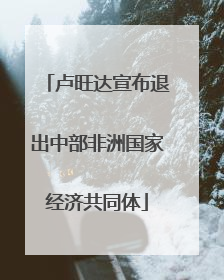 卢旺达宣布退出中部非洲国家经济共同体