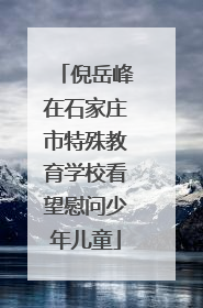 倪岳峰在石家庄市特殊教育学校看望慰问少年儿童