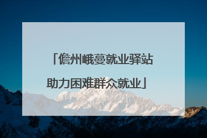 儋州峨蔓就业驿站助力困难群众就业