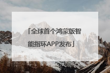 全球首个鸿蒙版智能指环APP发布