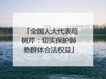 全国人大代表葛树芹：切实保护弱势群体合法权益